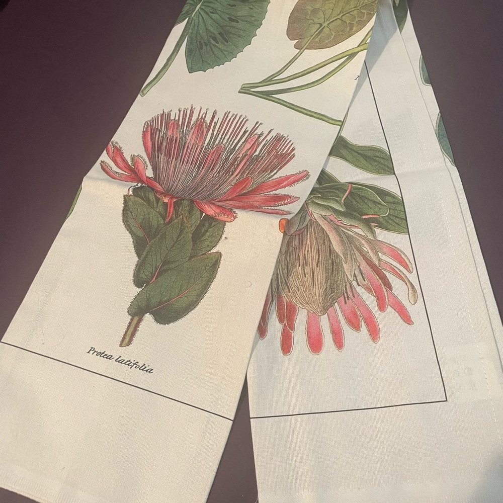 Cavallini & Co. Vintage Tea Towel - Tropical Plants Pattern BRAND NEW NWT - Picture 4 of 11